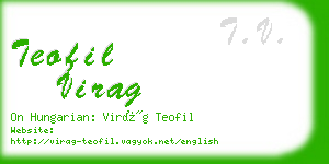 teofil virag business card